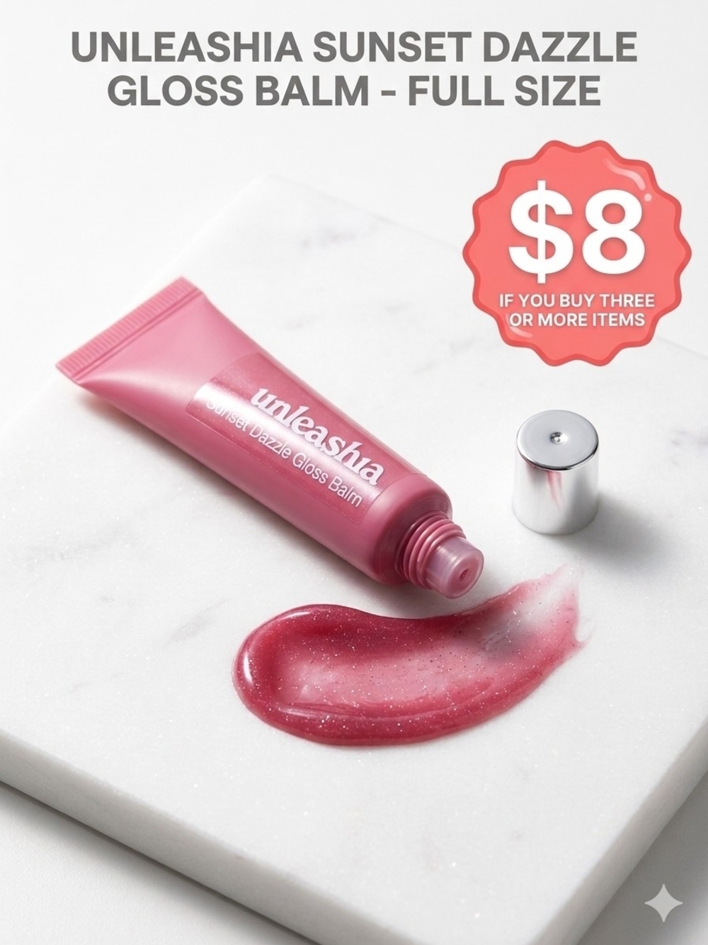 Unleashia Sunset Dazzle Gloss Balm - Full Size 04 Bora Bora